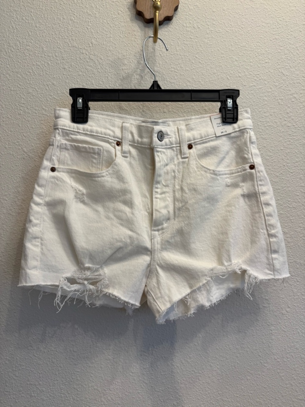 Abercrombie & Fitch White Denim Jean Shorts